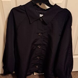 Steve Madden Black Flared Trench Coat